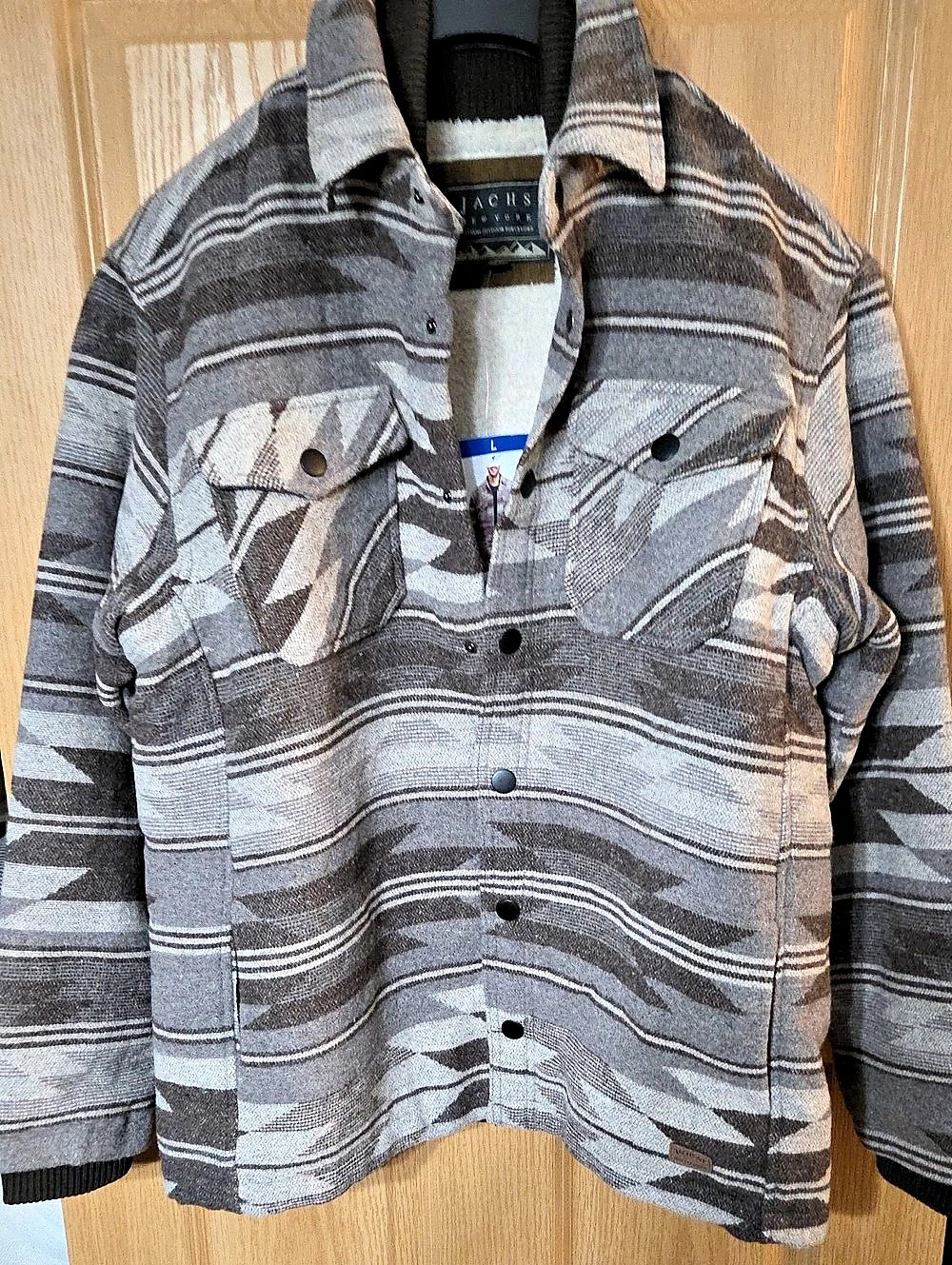 Jachs NY Men's Gray Geometric Jacket NWT